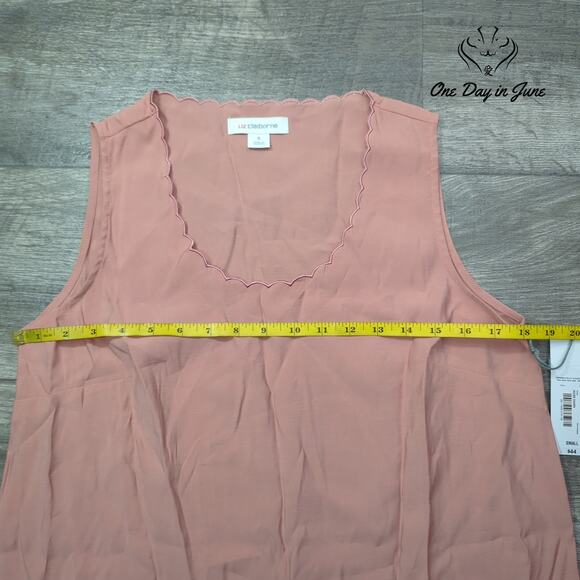 Liz Claiborne Scallop Neck Tank Top Size S - Picture 3 of 5